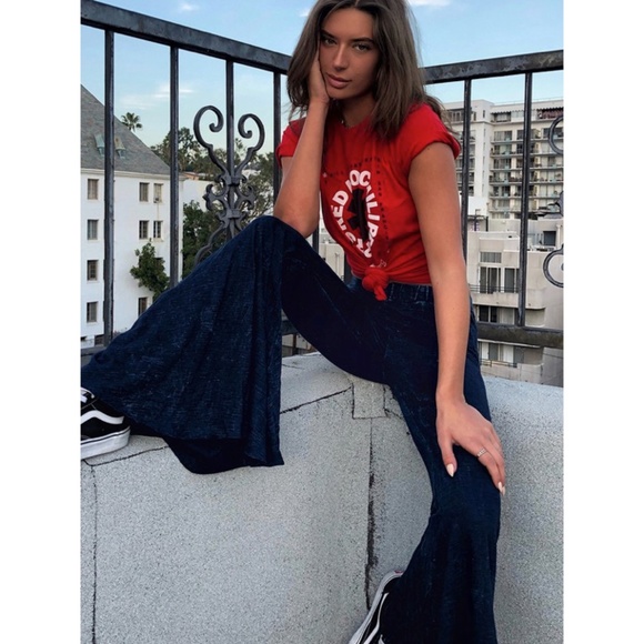 SOLD OUT Alex Denim Wide Leg Retro Bells Bell Bottoms - Picture 4 of 4